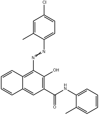 4-[(4-chloro-2-methylphenyl)azo]-3-hydroxy-N-(2-methylphenyl)naphthalene-2-carboxamide 구조식 이미지
