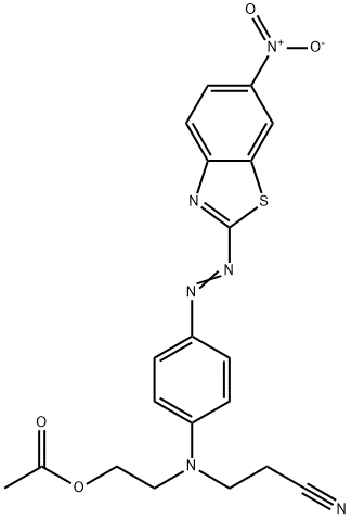 2-[(2-cyanoethyl)[4-[(6-nitrobenzothiazol-2-yl)azo]phenyl]amino]ethyl acetate Structure