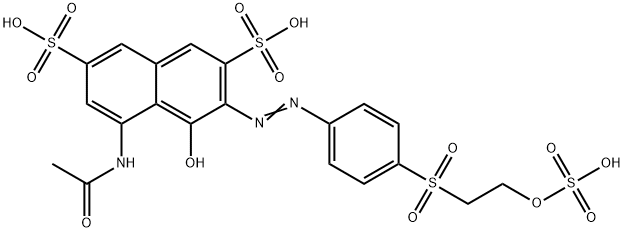 5-(Acetylamino)-4-hydroxy-3-[[4-[[2-(sulfooxy)ethyl]sulfonyl]phenyl]azo]-2,7-naphthalenedisulfonic acid Structure