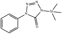 1,4-dihydro-1-phenyl-4-(trimethylsilyl)-5H-tetrazol-5-one 구조식 이미지
