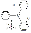 bis(chlorophenyl)phenylsulphonium hexafluorophosphate(1-) 구조식 이미지