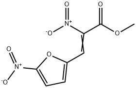 2-Nitro-3-(5-nitro-2-furanyl)-2-propenoic acid methyl ester 구조식 이미지