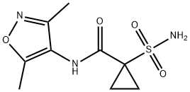 Cyclopropanecarboxamide, 1-(aminosulfonyl)-N-(3,5-dimethyl-4-isoxazolyl)- 구조식 이미지