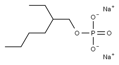 Phosphoric acid, 2-ethylhexyl ester, sodium salt Structure