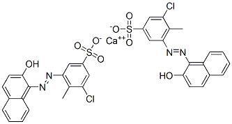 calcium bis[2-chloro-6-[(2-hydroxy-1-naphthyl)azo]toluene-4-sulphonate] 구조식 이미지