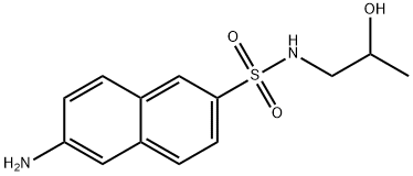 6-amino-N-(2-hydroxypropyl)naphthalene-2-sulphonamide 구조식 이미지