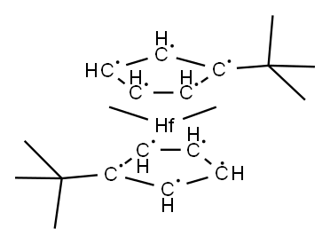 BIS(T-BUTYLCYCLOPENTADIENYL)DIMETHYLHAFNIUM(IV) Structure