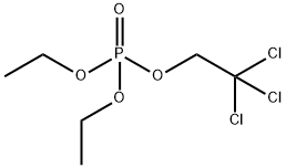 Phosphoric acid diethyl 2,2,2-trichloroethyl ester 구조식 이미지