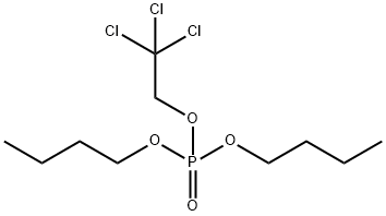 Phosphoric acid dibutyl 2,2,2-trichloroethyl ester Structure