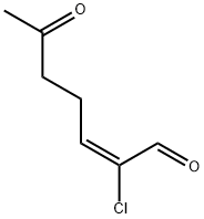 (E)-2-Chloro-6-oxo-2-heptenal 구조식 이미지