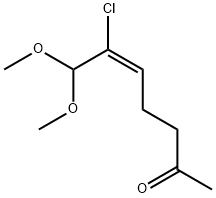 (E)-6-Chloro-7,7-dimethoxy-5-hepten-2-one 구조식 이미지