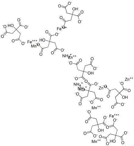 citric acid, ammonium iron(3+) manganese(2+) zinc salt  Structure
