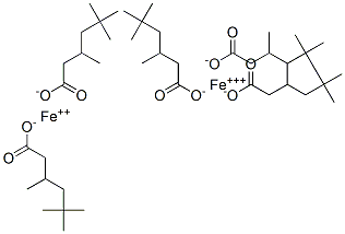 3,5,5-trimethylhexanoic acid, iron(2+) iron(3+) salt 구조식 이미지