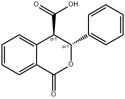 1-OXO-3-PHENYL-3,4-DIHYDRO-1H-ISOCHROMENE-4-CARBOXYLIC ACID 구조식 이미지