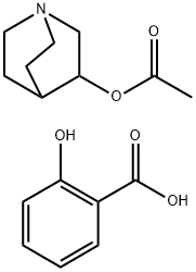 (4S)-QUINUCLIDIN-3-YL ACETATE 2-HYDROXYBENZOATE 구조식 이미지