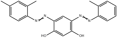 4-[(2,4-Dimethylphenyl)azo]-6-[(2-methylphenyl)azo]-1,3-benzenediol 구조식 이미지