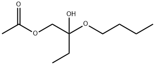 Acetic acid 2-butoxy-2-hydroxybutyl ester Structure