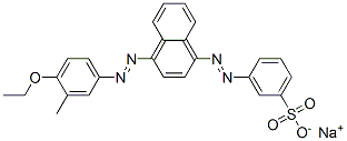 3-[2-[4-[2-(4-에톡시-3-메틸페닐)다이아제닐]-1-나프탈레닐]다이아제닐]벤젠설폰산, 나트륨염(1:1) 구조식 이미지