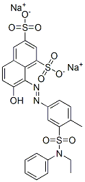 disodium 8-[[3-[(ethylphenylamino)sulphonyl]-4-methylphenyl]azo]-7-hydroxynaphthalene-1,3-disulphonate 구조식 이미지