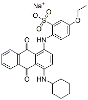 sodium 2-[[4-(cyclohexylamino)-9,10-dihydro-9,10-dioxo-1-anthryl]amino]-5-ethoxybenzenesulphonate 구조식 이미지