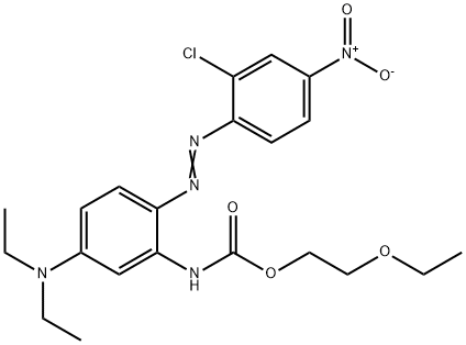 2-ethoxyethyl [2-[(2-chloro-4-nitrophenyl)azo]-5-(diethylamino)phenyl]carbamate  구조식 이미지
