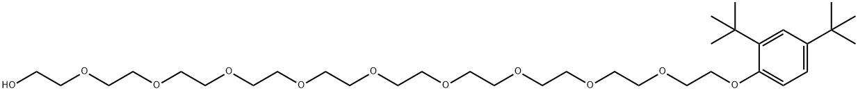 29-[2,4-Bis(1,1-dimethylethyl)phenoxy]-3,6,9,12,15,18,21,24,27-nonaoxanonacosan-1-ol 구조식 이미지