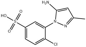 3-(5-amino-3-methyl-1H-pyrazol-1-yl)-4-chlorobenzenesulphonic acid  Structure