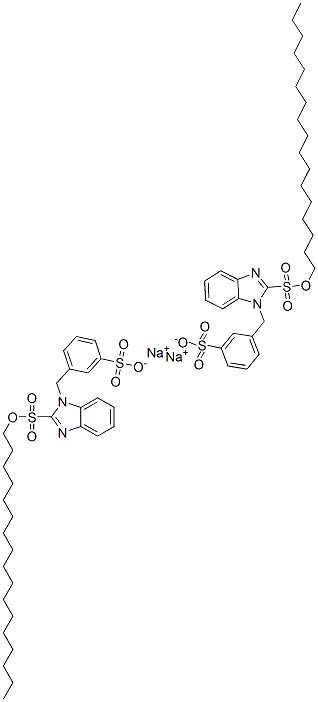 disodium 2-heptadecyl-1-[(3-sulphonatophenyl)methyl]-1H-benzimidazolesulphonate Structure