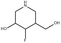 3-피페리딘메탄올,4-플루오로-5-하이드록시-(9Cl) 구조식 이미지