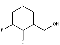3-피페리딘메탄올,5-플루오로-4-하이드록시-(9Cl) 구조식 이미지