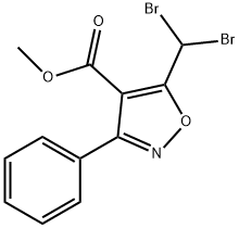 4-이속사졸카르복실산,5-(디브로모메틸)-3-페닐-,메틸에스테르(9Cl) 구조식 이미지