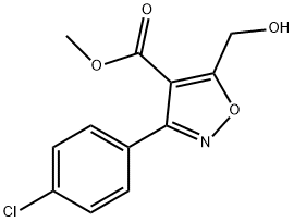 4-Isoxazolecarboxylicacid,3-(4-chlorophenyl)-5-(hydroxymethyl)-,methylester(9CI) 구조식 이미지