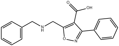 4-이속사졸카르복실산,3-페닐-5-[[(페닐메틸)아미노]메틸]- 구조식 이미지