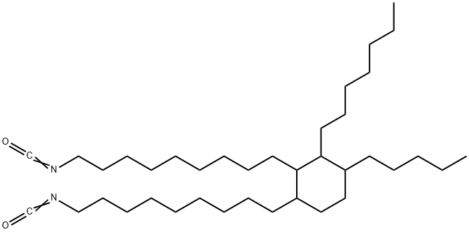 2-heptyl-3,4-bis(9-isocyanatononyl)-1-pentylcyclohexane Structure