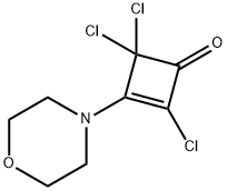 2,4,4-trichloro-3-(morpholin-4-yl)-2-cyclobuten-1-one Structure