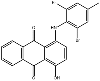 1-[(2,6-dibromo-4-methylphenyl)amino]-4-hydroxyanthraquinone 구조식 이미지