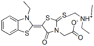 triethylammonium 5-(3-ethylbenzothiazol-2(3H)-ylidene)-4-oxo-2-thioxothiazolidine-3-acetate Structure