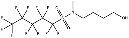 1,1,2,2,3,3,4,4,5,5,5-undecafluoro-N-(4-hydroxybutyl)-N-methylpentane-1-sulphonamide 구조식 이미지