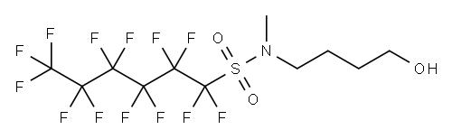tridecafluoro-N-(4-hydroxybutyl)-N-methylhexanesulphonamide Structure