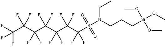N-ethyl-1,1,2,2,3,3,4,4,5,5,6,6,7,7,7-pentadecafluoro-N-[3-(trimethoxysilyl)propyl]heptane-1-sulphonamide  Structure