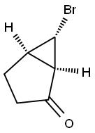 Bicyclo[3.1.0]hexan-2-one, 6-bromo-, (1-alpha-,5-alpha-,6-alpha-)- (9CI) Structure