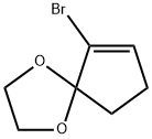 2-브로모-2-사이클로펜텐-1-온에틸렌케탈 구조식 이미지