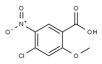 4-Chloro-2-Methoxy-5-nitro-benzoic acid 구조식 이미지