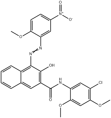 N-(5-Chloro-2,4-dimethoxyphenyl)-3-hydroxy-N-[(2-methoxy-5-nitrophenyl)azo]-2-naphthalenecarboxamide 구조식 이미지