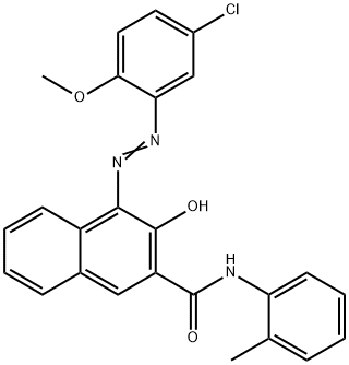 (4E)-4-[(5-chloro-2-methoxy-phenyl)hydrazinylidene]-N-(2-methylphenyl)-3-oxo-naphthalene-2-carboxamide 구조식 이미지