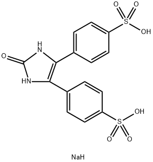 disodium p,p'-(2,3-dihydro-2-oxo-1H-imidazole-4,5-diyl)bis(benzenesulphonate) Structure