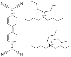 BIS(TETRA-N-BUTYLAMMONIUM) TETRACYANODIPHENOQUINODIMETHANIDE 구조식 이미지