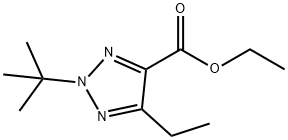 2H-1,2,3-Triazole-4-carboxylicacid,2-(1,1-dimethylethyl)-5-ethyl-,ethylester(9CI) Structure