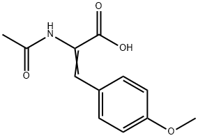 2-(acetylamino)-3-(4-methoxyphenyl)acrylic acid 구조식 이미지