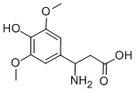 3-아미노-3-(4-하이드록시-3,5-디메톡시-페닐)-프로피온산 구조식 이미지